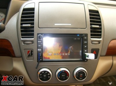 轩逸典雅蓝2.0车载导航升级改装作业